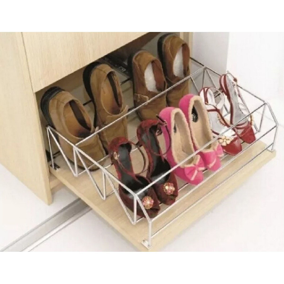 Zapatera cromada 63x46x16,5 cm (8000038) - Imagen 2
