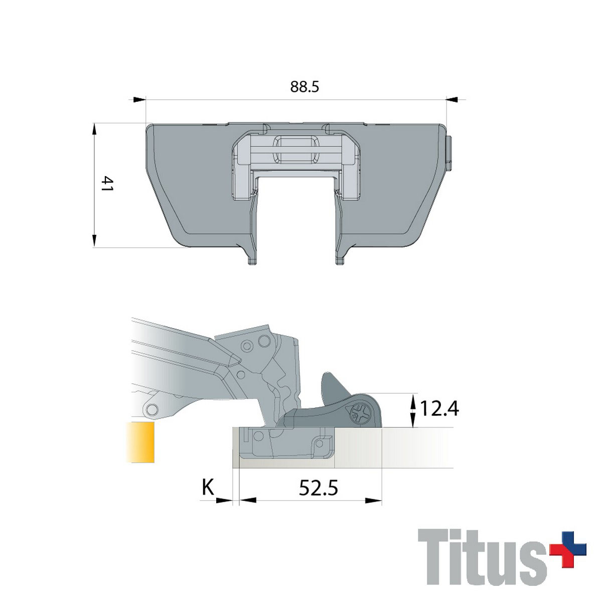 TITUS Amortiguador GlissandoTL bisagra 170º (8002010) - Imagen 2