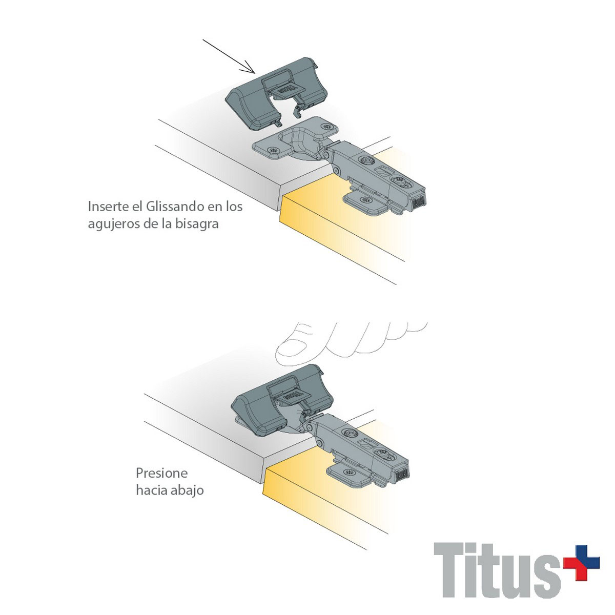 TITUS Amortiguador GlissandoTL bisagra 170º (8002010) - Imagen 3
