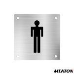 Cartel señalizacion (Caballero) 100x100 Acero Inox (8006000)