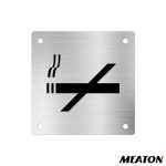 Cartel señalizacion (No fumar) 100x100 Acero inox (8006060)