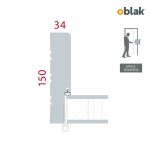 MARCO STD PUERTA OBLAK PRACTIKA BLANCO 70/15 IZQ (8008330)