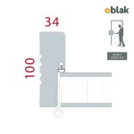 MARCO STD PUERTA OBLAK MOLDEADA CAMDEN BL.80/10DER (8008380)