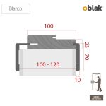 MARCO REG STD PUERTA OBLAK TEKSTURA BLA 70/10 DER (8008500)