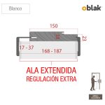 MARCO REG ANCHO PUERTA OBLAK TEKST BLAN 70/15IZQ (8008610)
