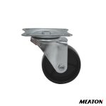 Rueda plastica negra c/base 38mm diam.16kg JUEGO4 (3044010)
