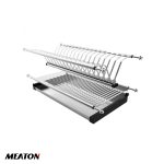 Escurreplatos INOX 2 niveles con bandeja. 700 mm. (2928220)