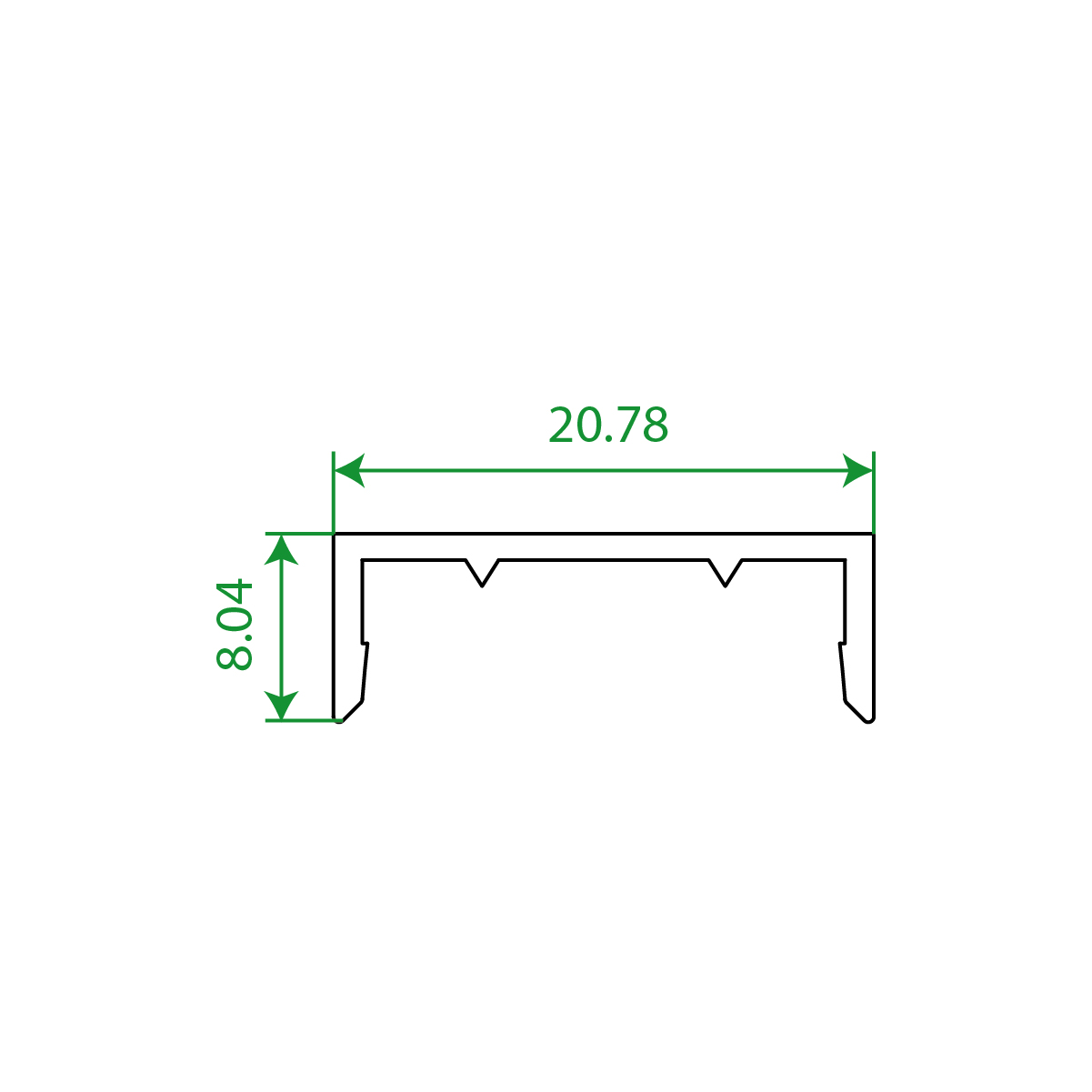 Canto U ALUMINIO BLANCO 18a18.5mm varilla 2.6 mt (7401326) - Imagen 3