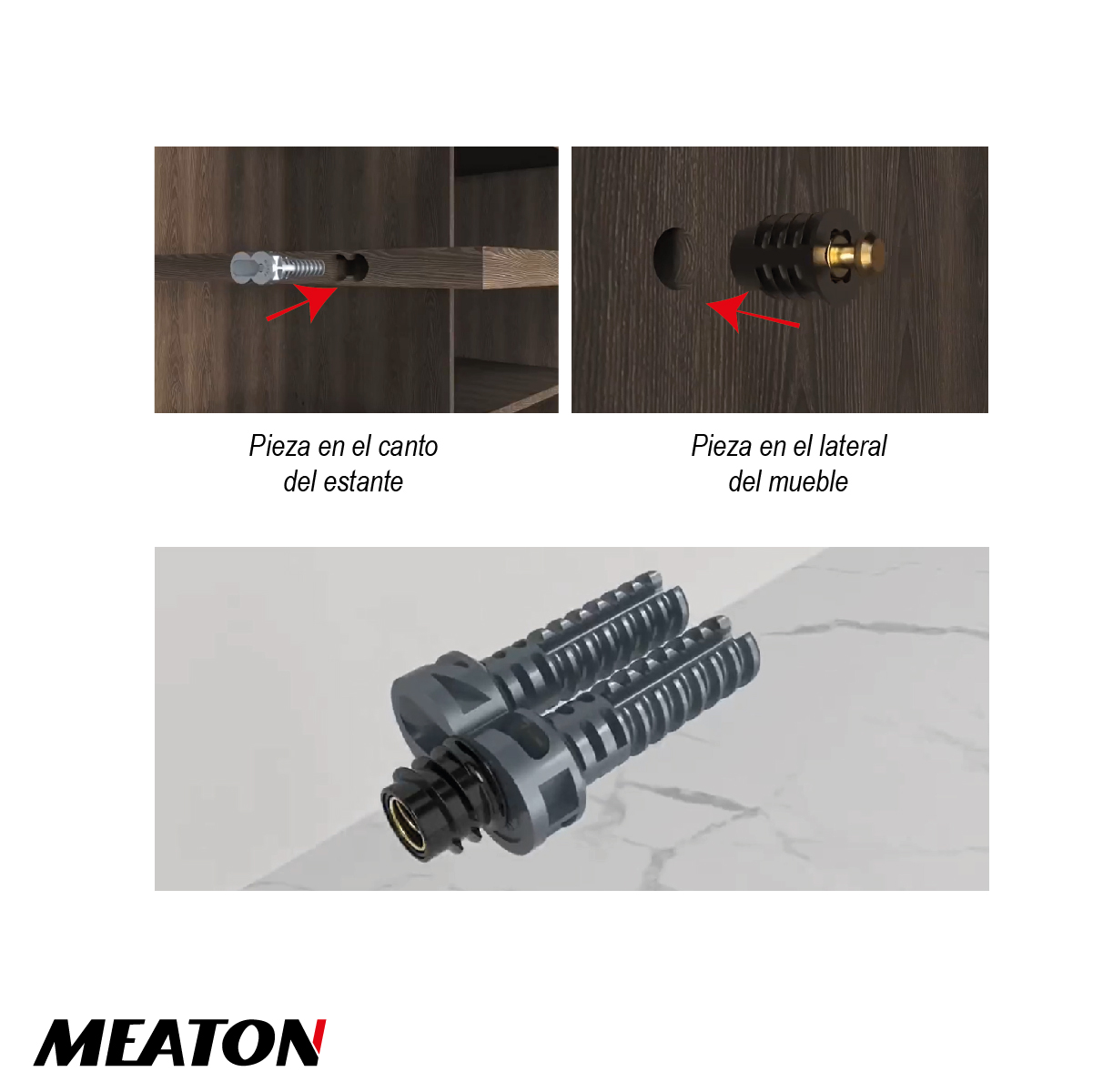 Fix para estante mueble con resorte 36.6mm x 10set (8001190) - Imagen 3