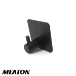 Percha aluminio negro base cuadrada autoadhesiva (2914010)