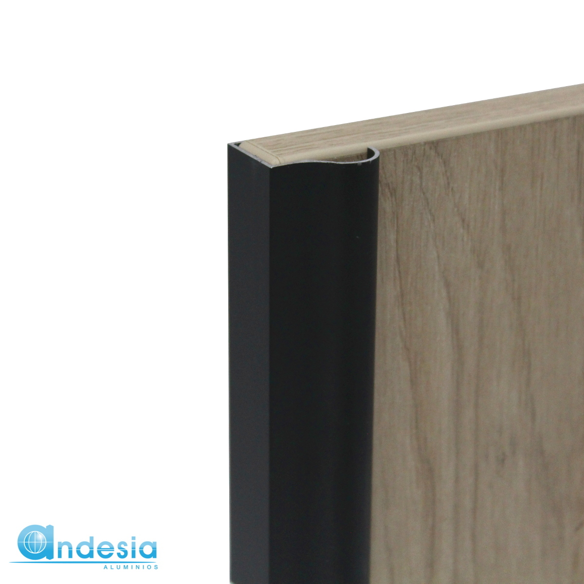 Perfil aluminio NEGRO ANODIZADO 786 placa 18 2.6mt (7403526) - Imagen 2