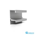 Perfil tirador 1009 PESADO Aluminio Anodizado AND 18-18.5mm.(TAPA) (7415126)