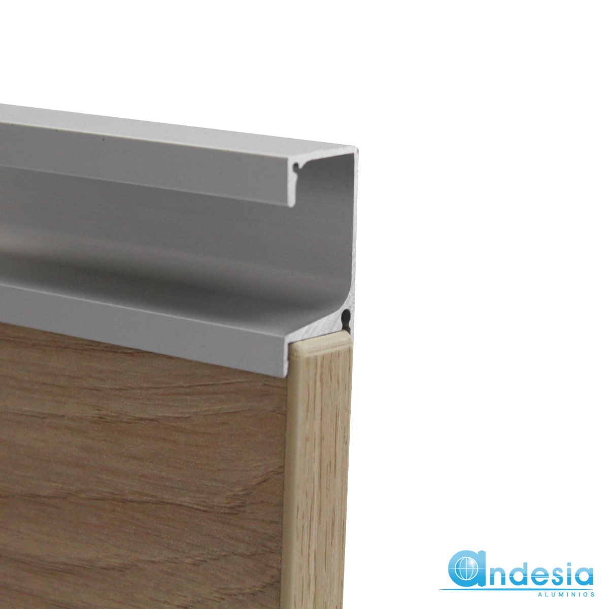 Perfil tirador 1009 PESADO Aluminio Anodizado AND 18-18.5mm.(TAPA) (7415126) - Imagen 2