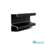 Perfil Tirador 1009 LIVIANO Anodizado NEGRO (TAPA) (7416526)