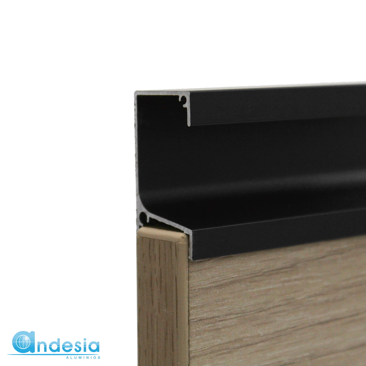Perfil Tirador 1009 LIVIANO Anodizado NEGRO (TAPA) (7416526) - Imagen 2