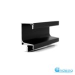 Perfil tirador 1308 NEGRO anodizado c/espiga 2.6m (TAPA) (7417526)