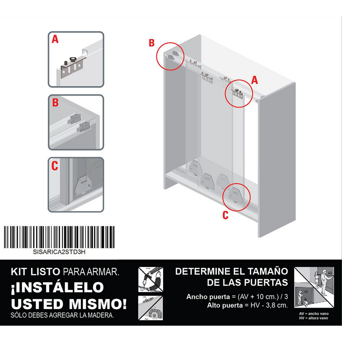 Sistema Inegral ARICA 2m.STANDARD 3 hojas (SISARICA2STD3H) - Imagen 3
