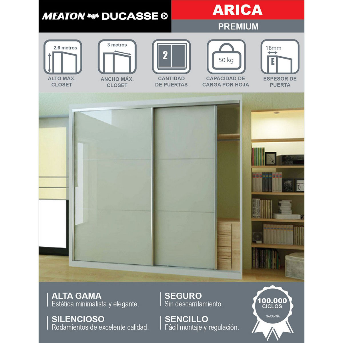 Sistema integral ARICA 3 metros PREMIUM 2 HOJAS (SISARICA32H) - Imagen 4