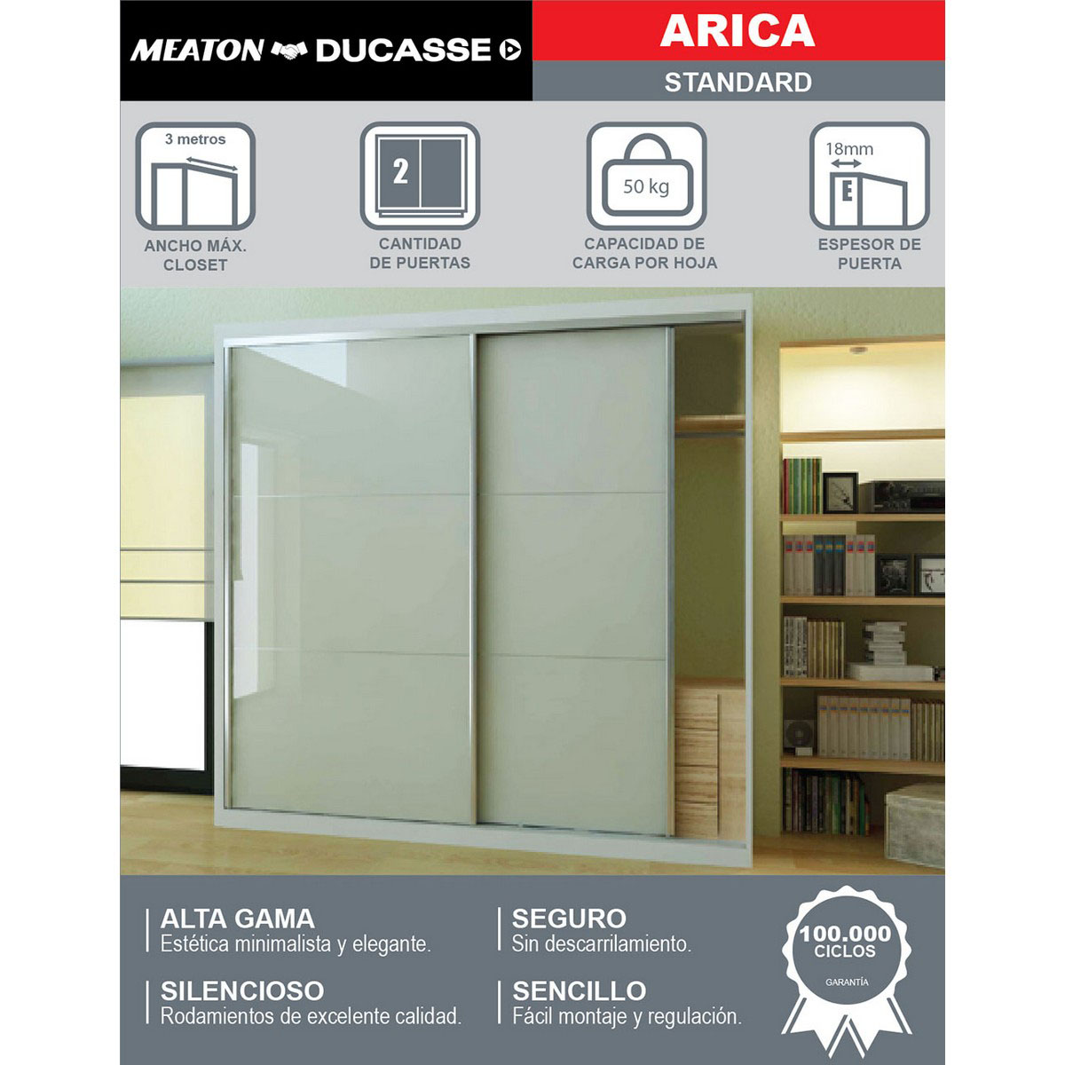 Sistema Integral ARICA 3m.STANDARD 2 hojas (SISARICA3STD2H) - Imagen 4