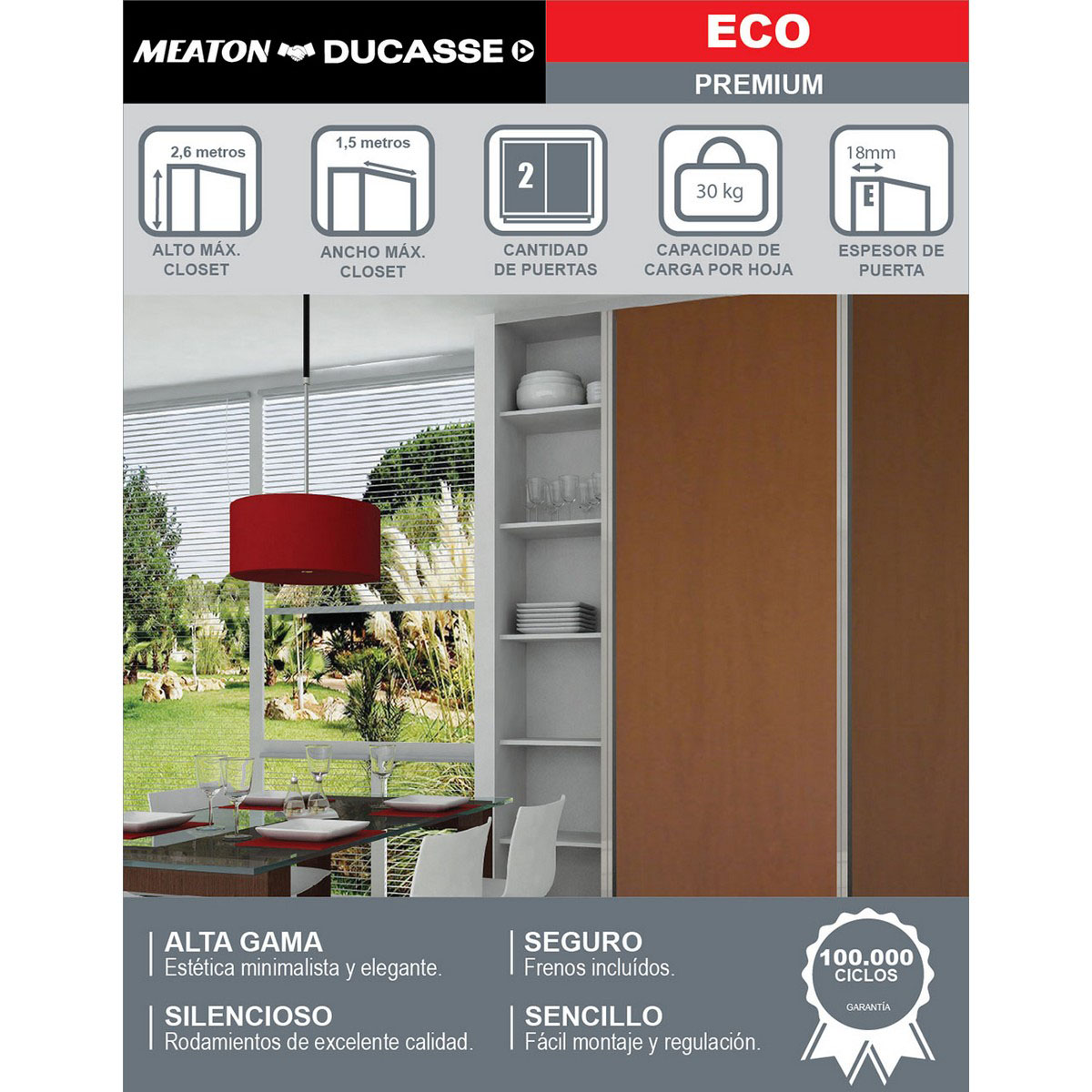 Sistema integral ECO 1,5metros PREMIUM 2 HOJAS (SISECO152H) - Imagen 4