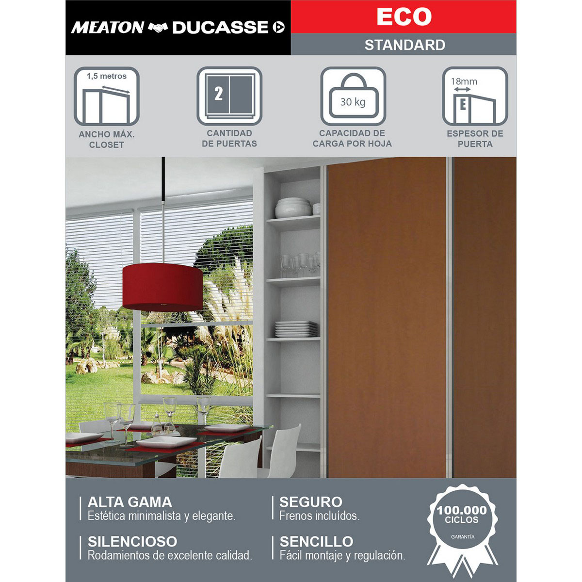 Sistema integral ECO 1,5metros STANDARD 2 HOJAS (SISECO15STD2H) - Imagen 4