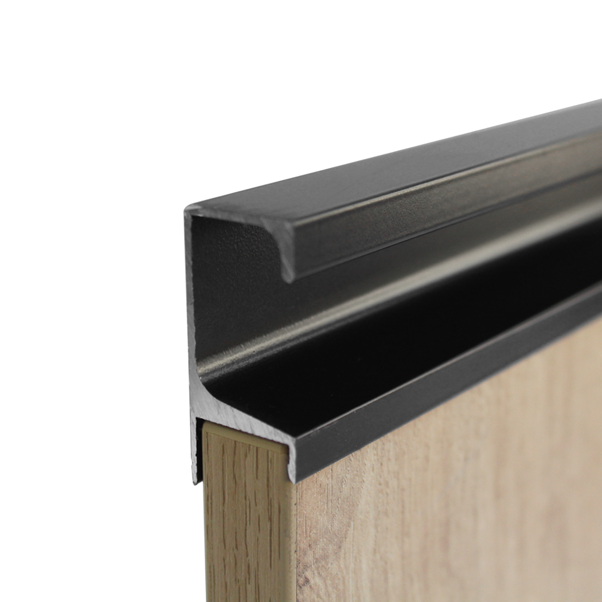 Perfil Tirador 1009 PESADO aluminio anodizado NEGRO encastre (7405526) - Imagen 2