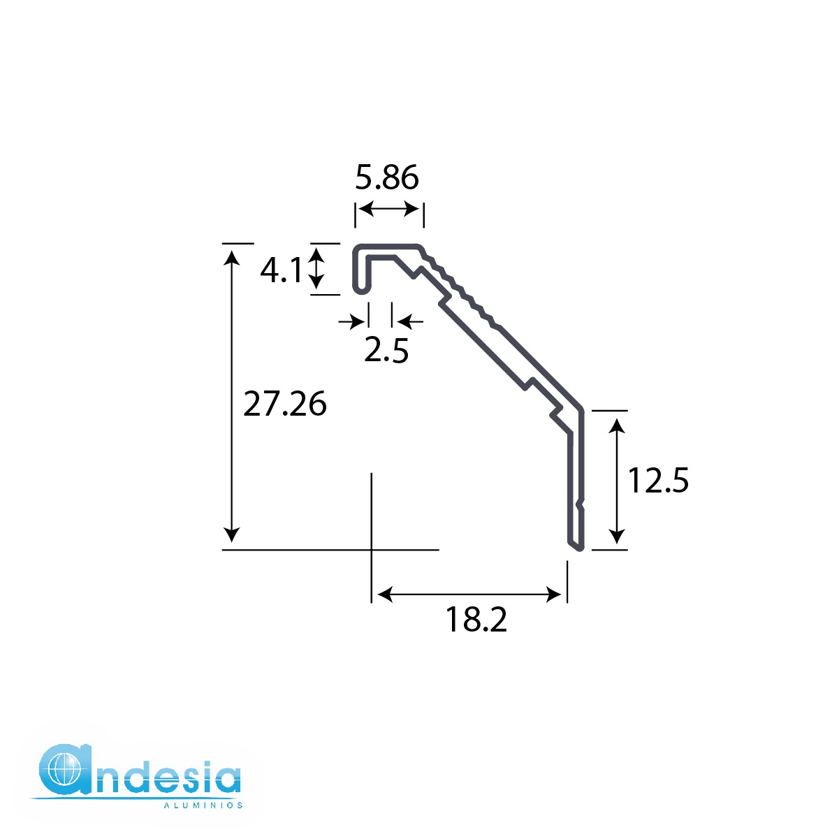 Perfil tirador 7418 anodizado (TAPA) (7418126) - Imagen 3