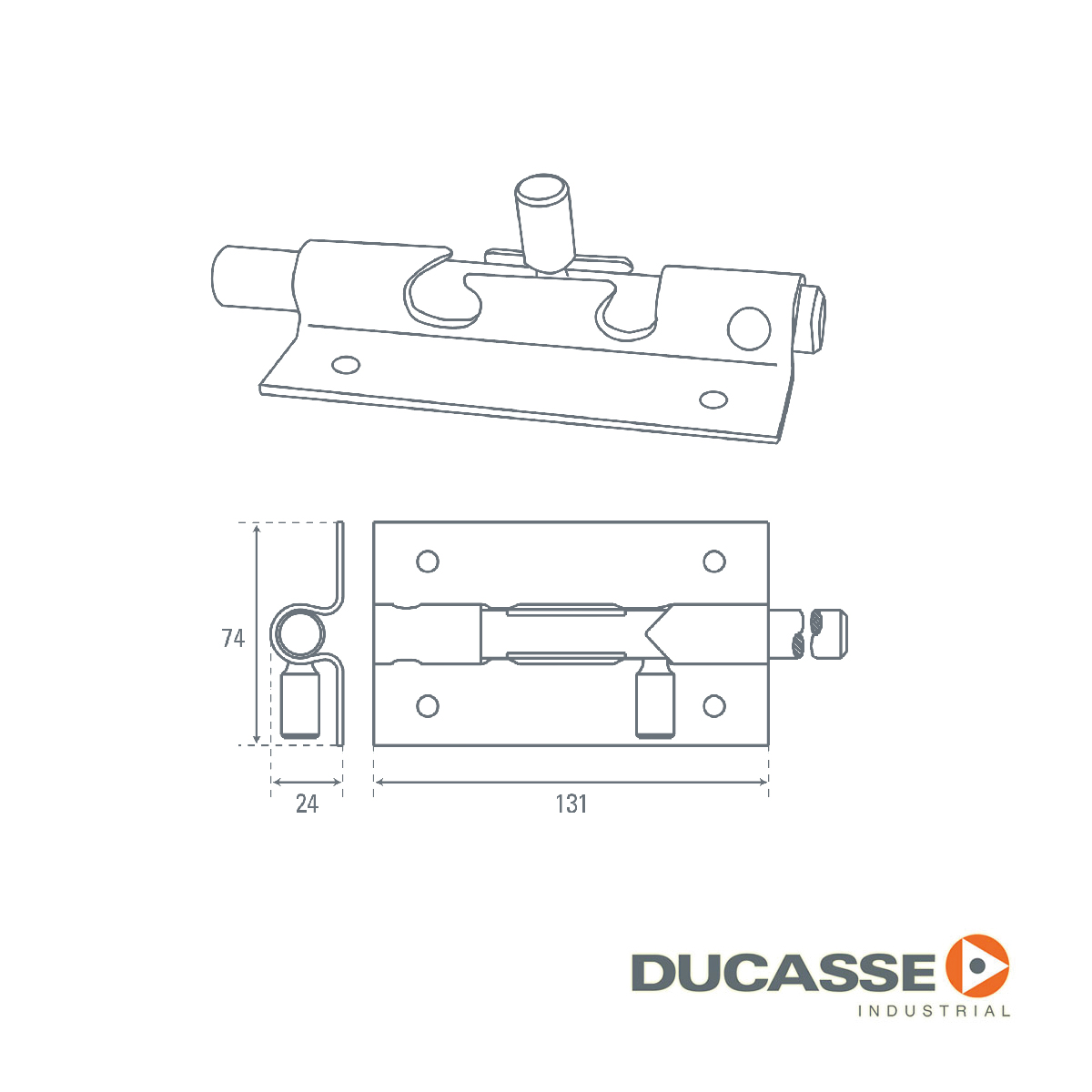 Pasador 5/8 x 160 cromado Ducasse (3141140) - Imagen 2