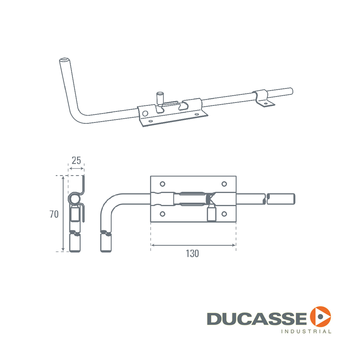 Pasador 5/8 x 500 cromado Ducasse (3141180) - Imagen 2