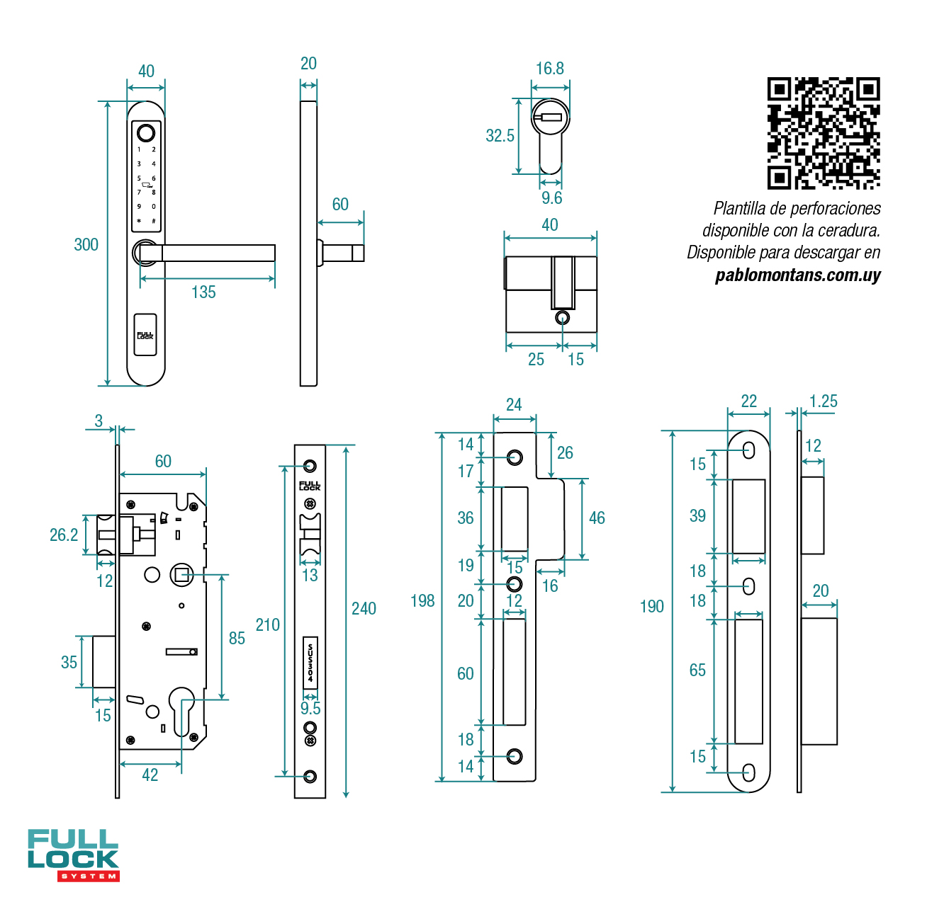 Cerradura Blugate 68 Black Full Lock (mortise batiente 45x85) (2584105) - Imagen 3