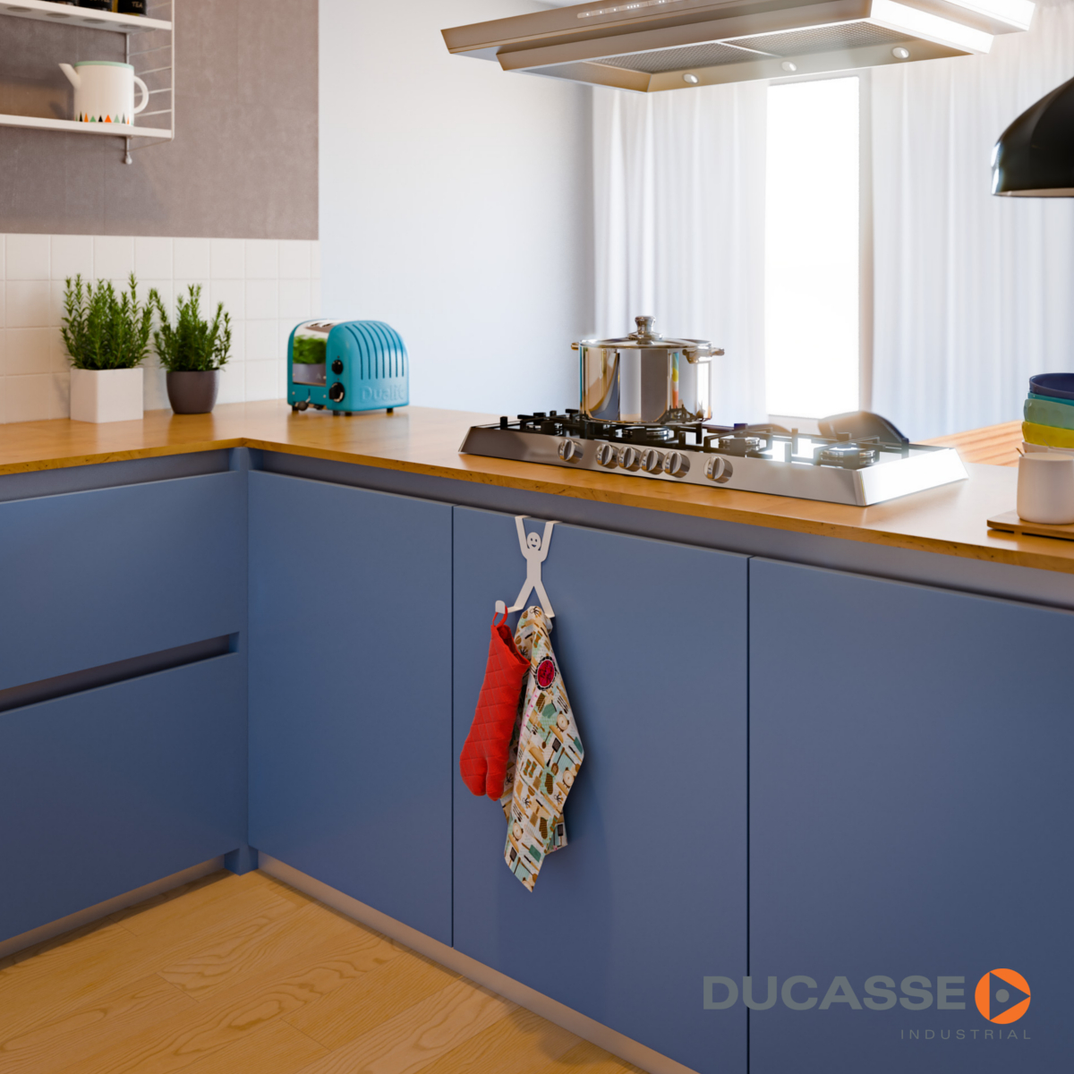 Percha DUCASSE para puerta tipo H BLANCA (3223000) - Imagen 2