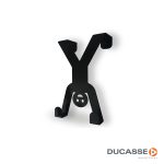 Percha DUCASSE para puerta tipo H NEGRA (3223010)
