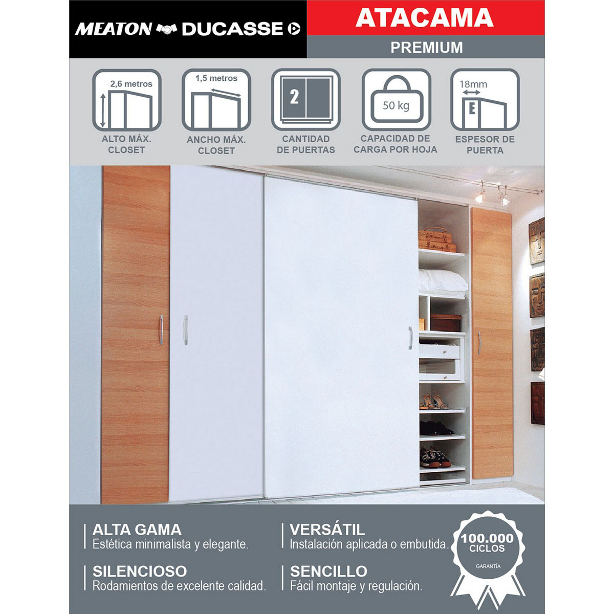 Sistema Integral ATACAMA 1.5m.PREMIUM 2 hojas (SISATACAMA152H) - Imagen 4
