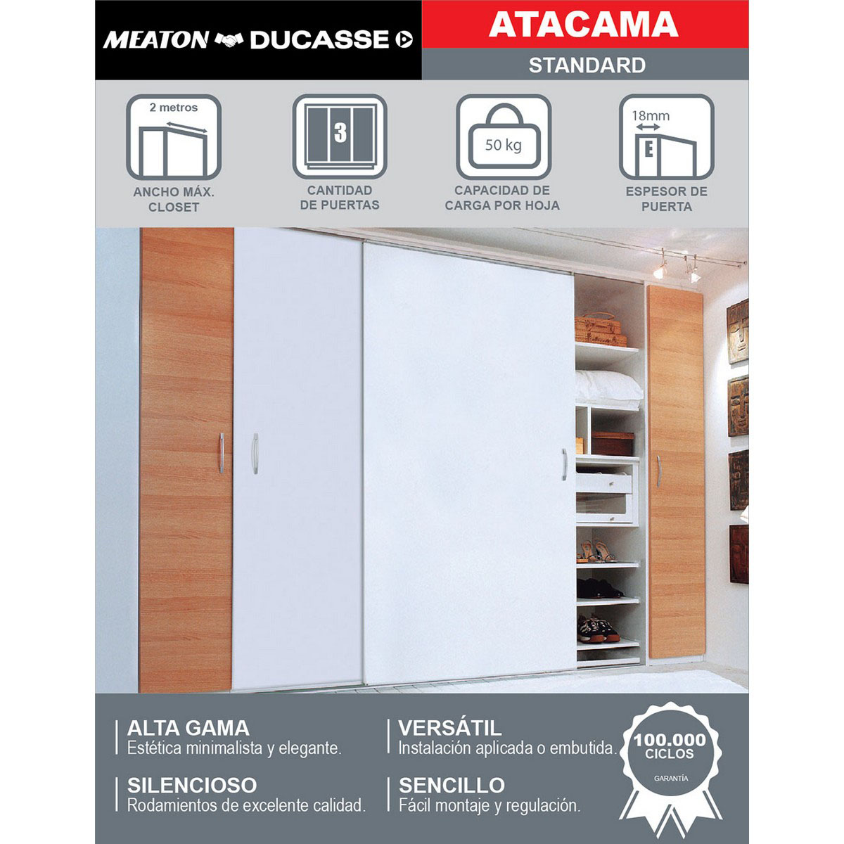 Sistema integral ATACAMA 2metros STANDARD 3 HOJAS (SISATACAMA2STD3H) - Imagen 4