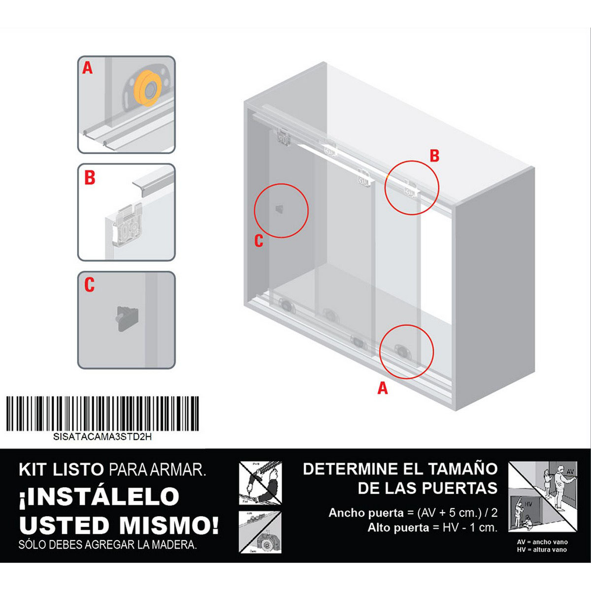 Sistema integral ATACAMA 3metros STANDARD 2 HOJAS (SISATACAMA3STD2H) - Imagen 3