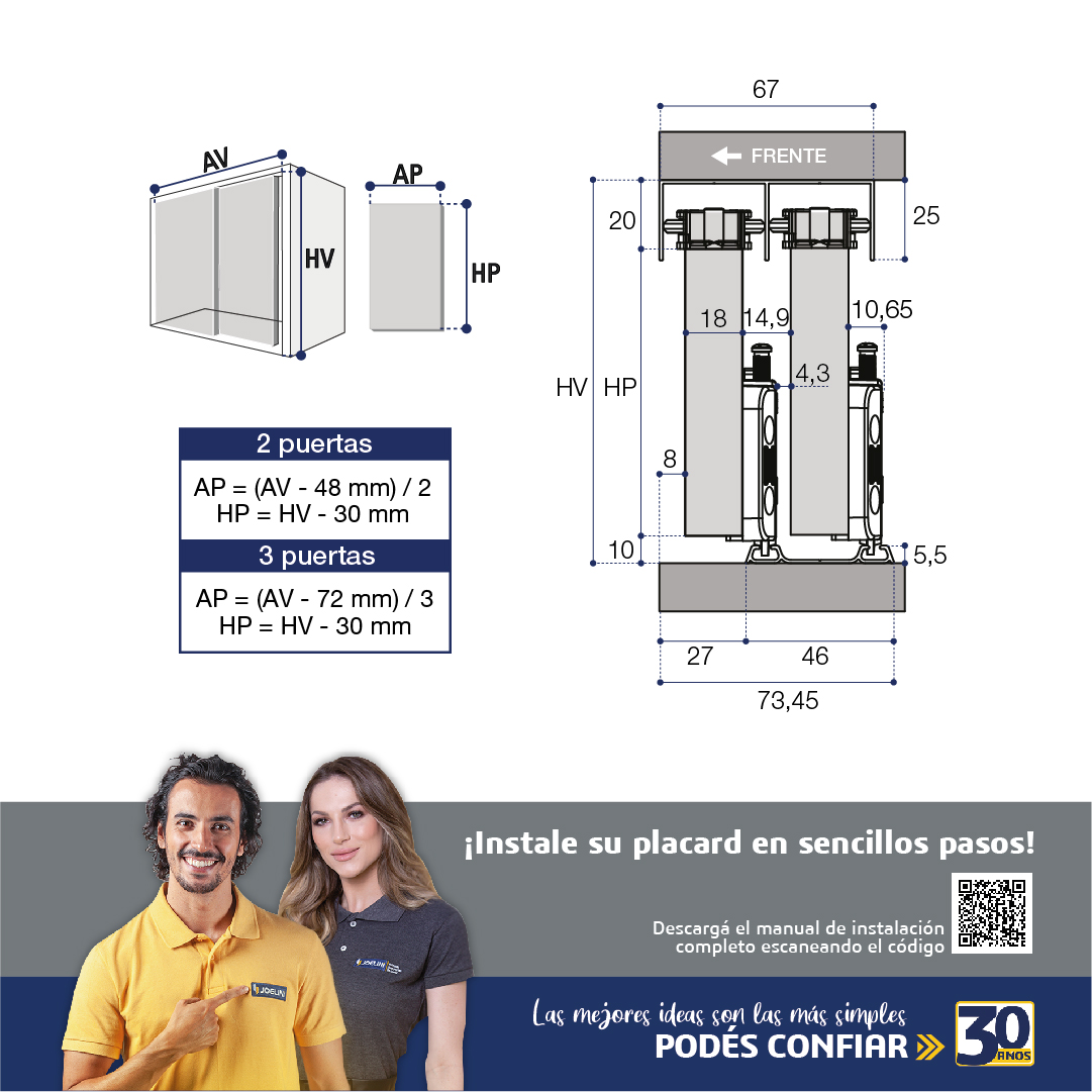 Sistema integral JOELINI LUXURY 2mts 3 HOJAS (SISLUXURY23H) - Imagen 4