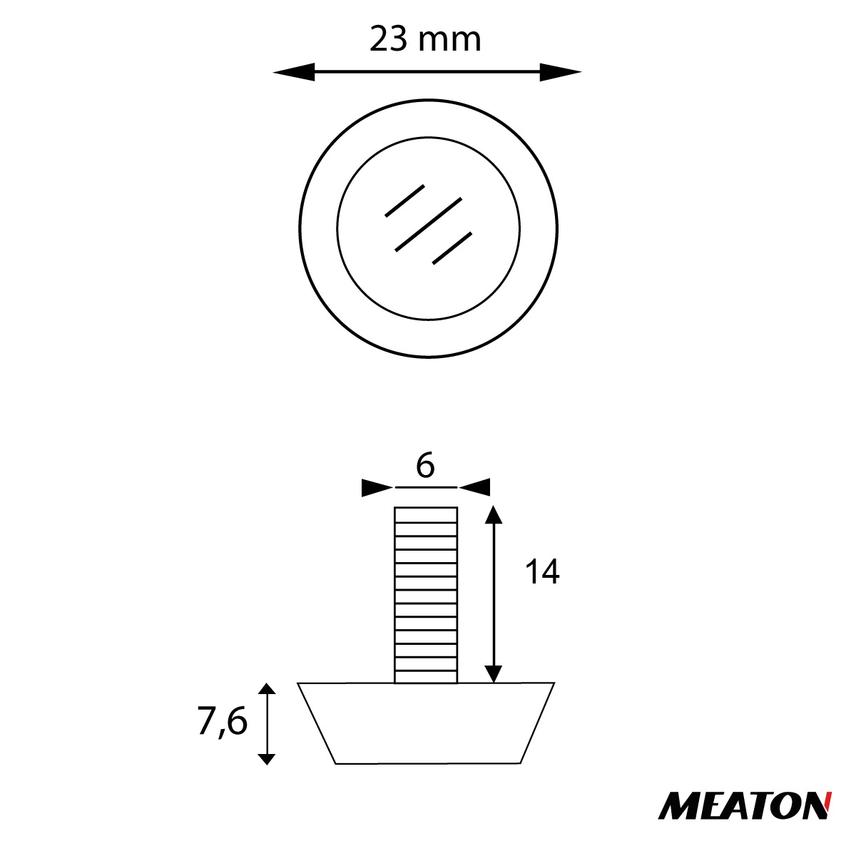 Regaton regulable BLANCO 14x6mm (2912505) - Imagen 3