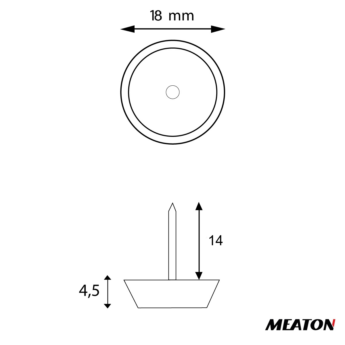 Regaton para clavar diam.18mm. BLANCO millar (2912535) - Imagen 3