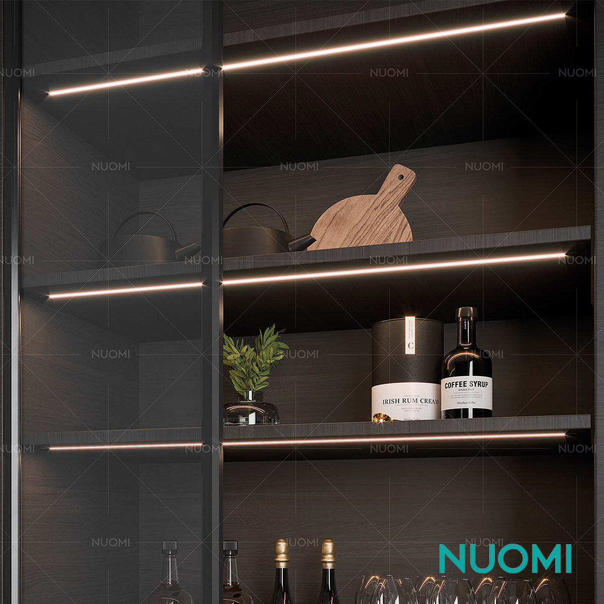 Perfil LED 1282 embutir 45° 3000K 3M (N12823003) - Imagen 2