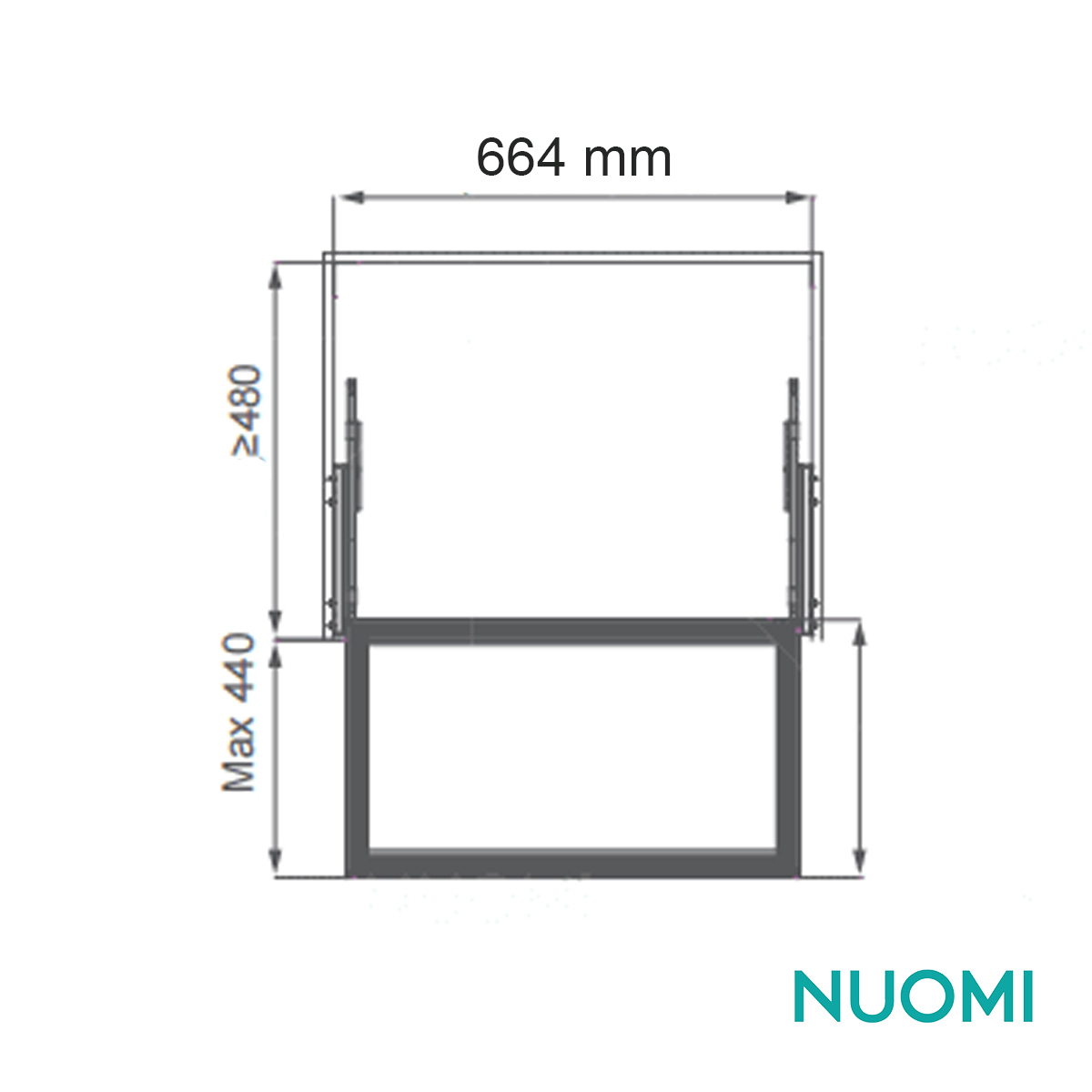 Cajón de Cuero organizador NUOMI (Ralphie) Gris Premium 660mm (N6110270) - Imagen 4