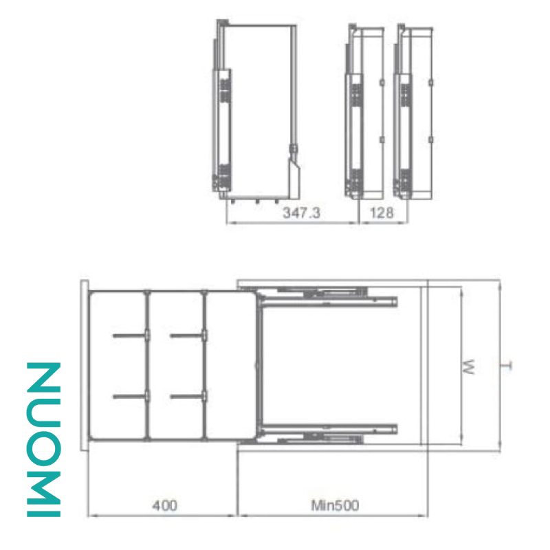 Nuomi ENCANTO: Cajón Multifuncional triple MOD 450 (N3184519) - Imagen 2