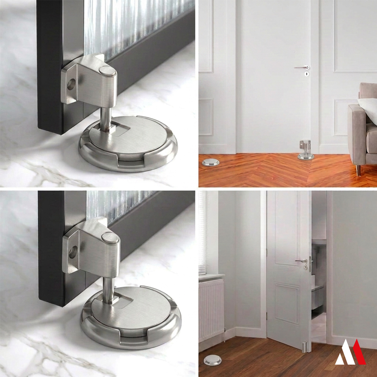 Tope para puerta reten PUSH adhesivo/de atornillar CROMADO (3029040) - Imagen 2